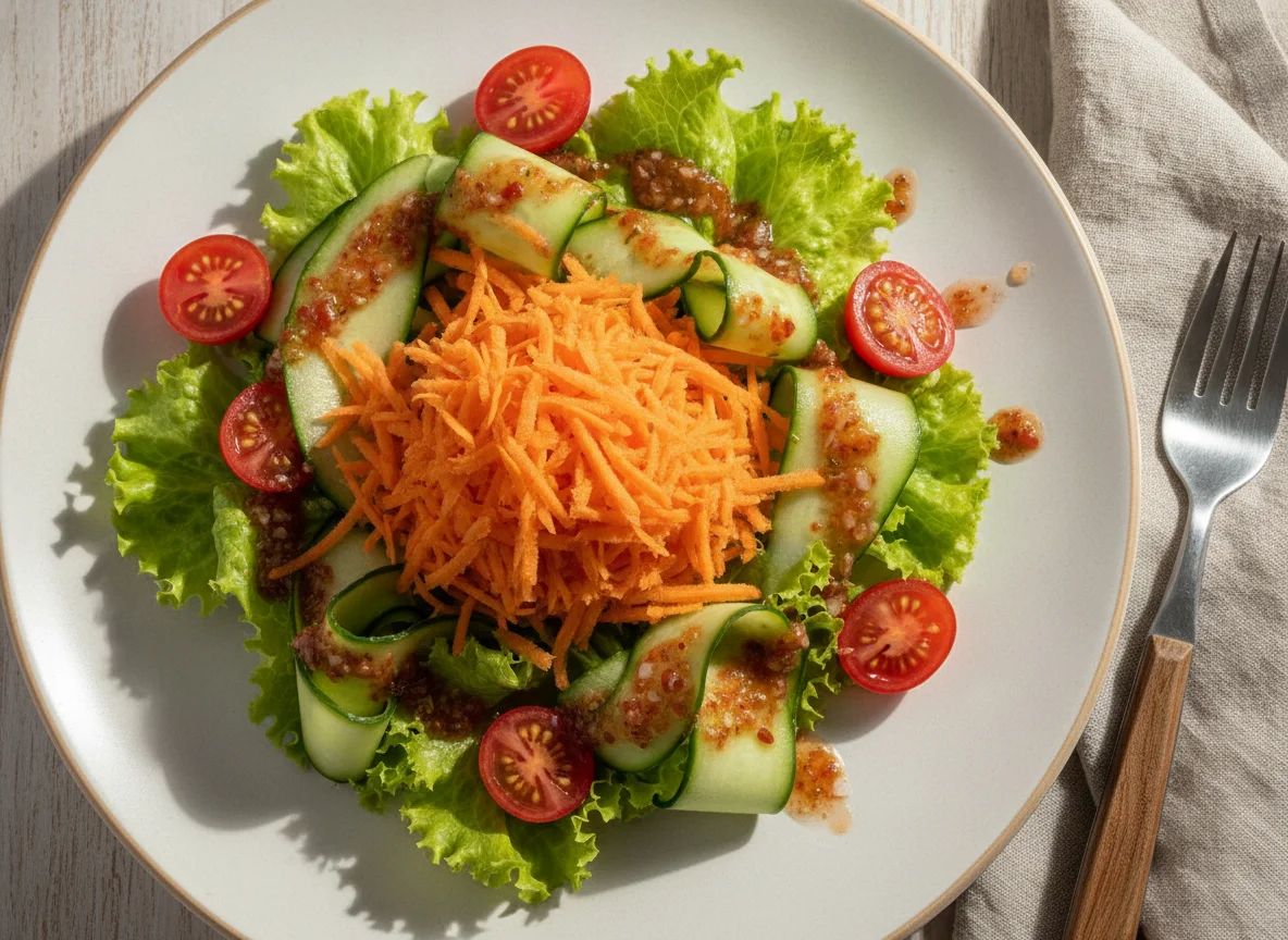 Salada Mista com Cenoura e Pepino photo