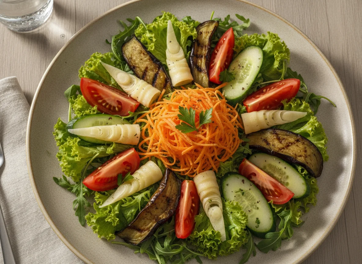 Salada Mista com Cenoura e Tomate photo