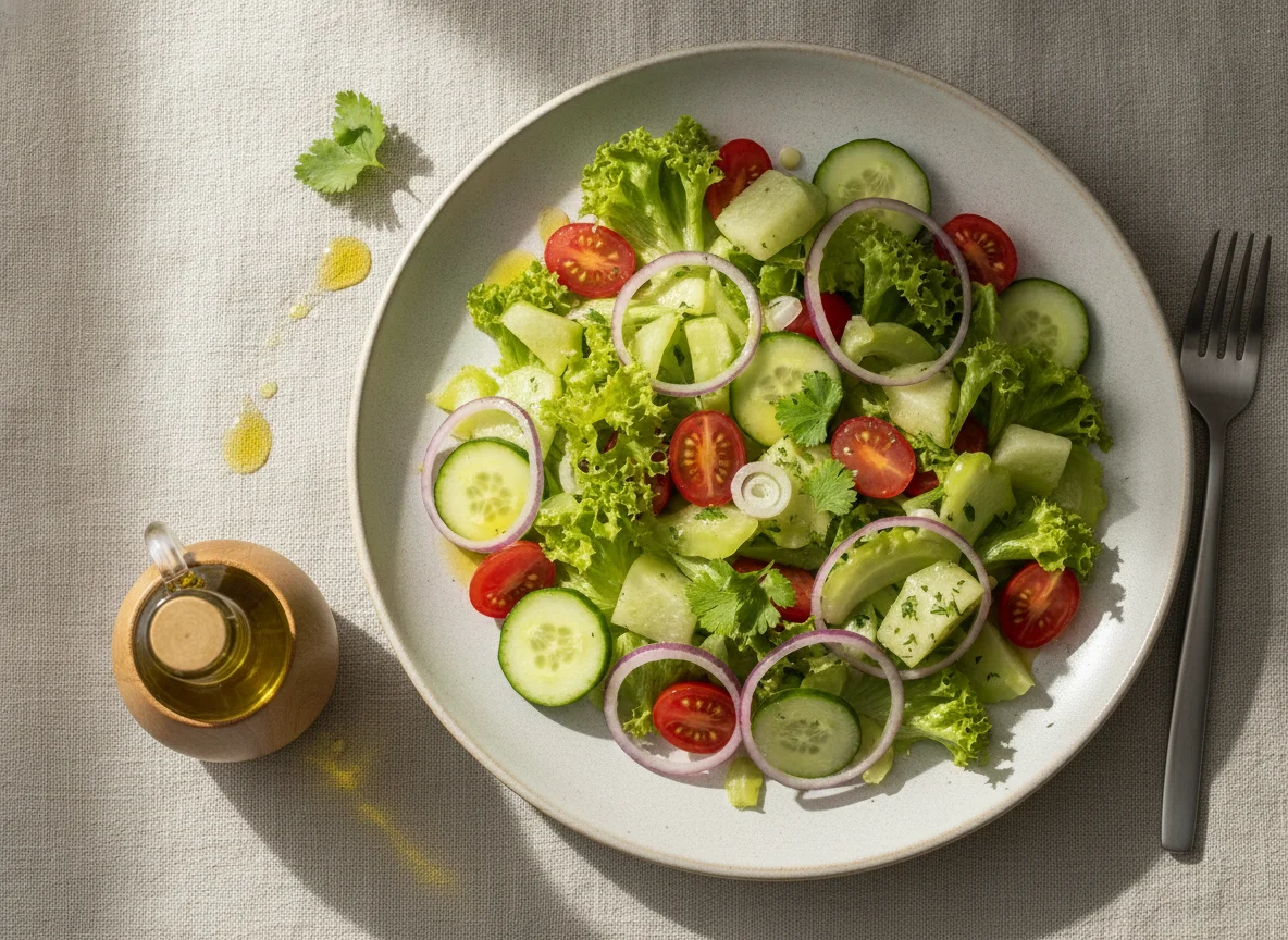 Salada Mista com Chuchu e Cebola Roxa photo