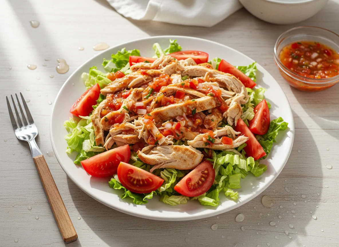 Salada mista com frango photo