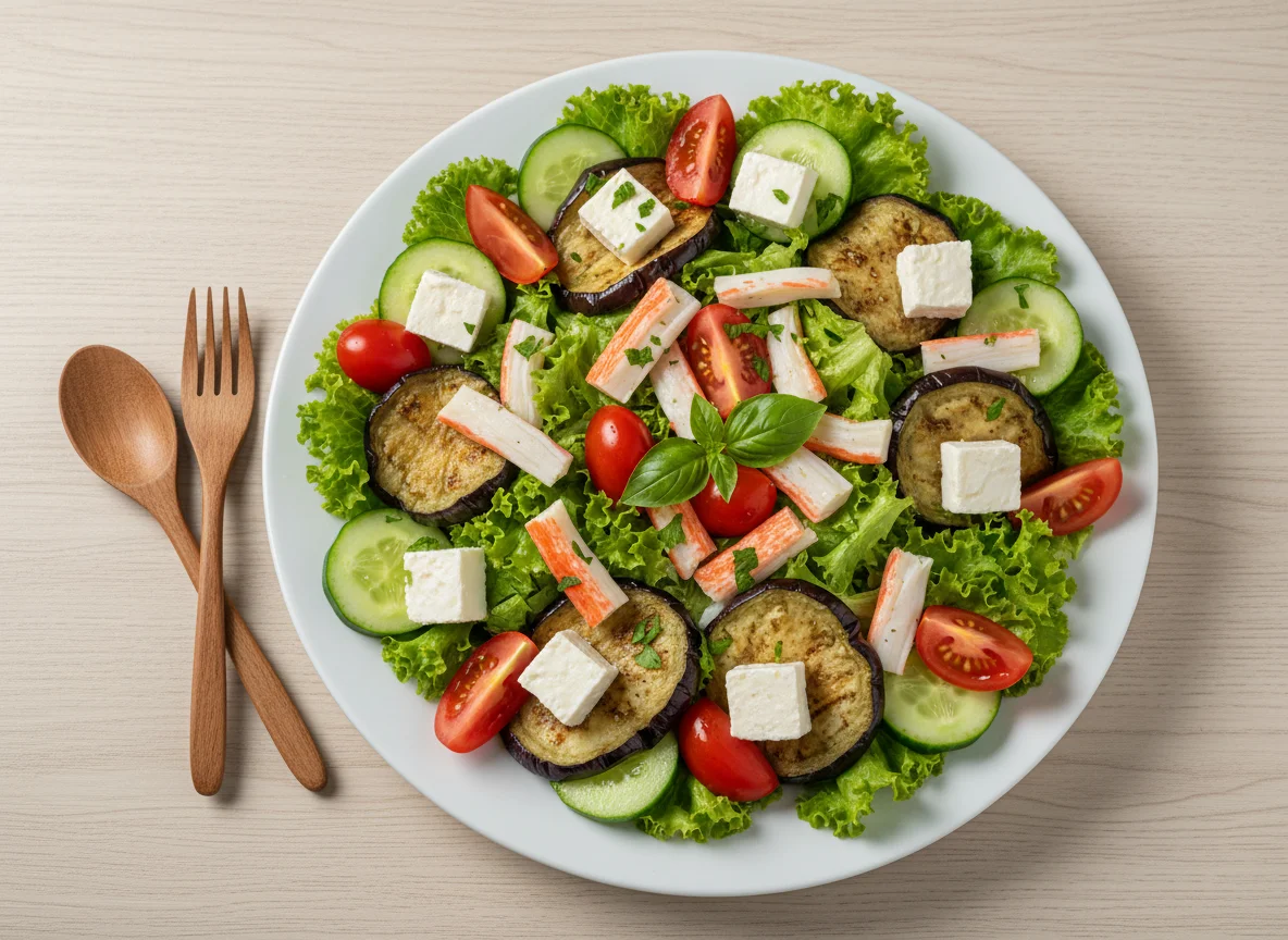 Salada Mista com Kani e Queijo photo