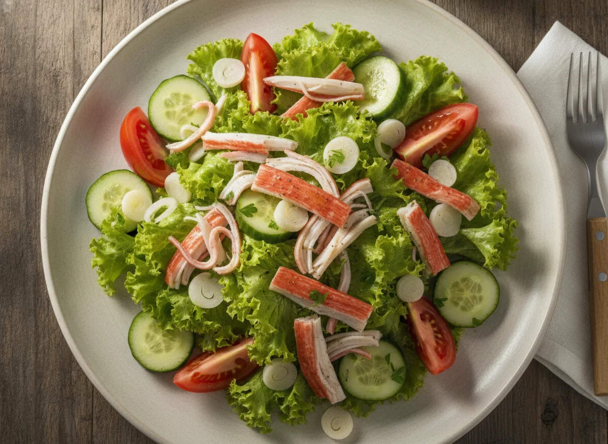 Salada Mista com Kani-Kama photo