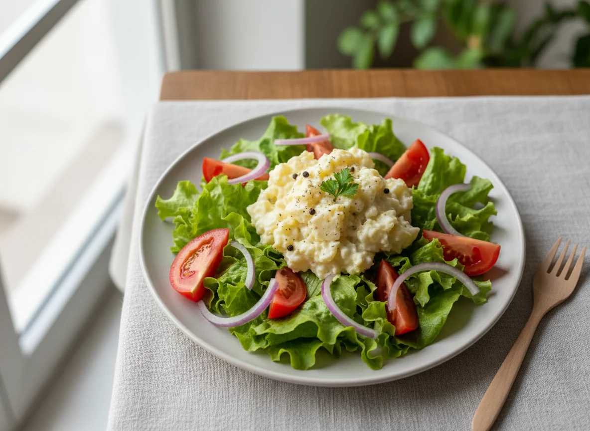 Salada mista com maionese de batata photo