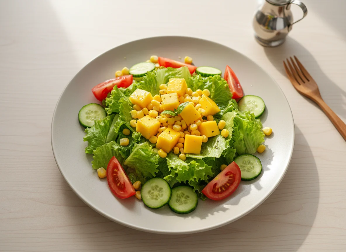 Salada mista com manga photo