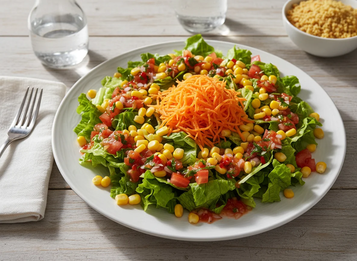 Salada mista com milho photo