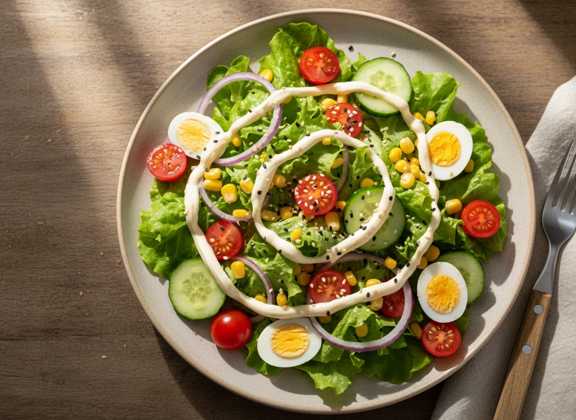 Salada Mista com Molho Cremoso photo