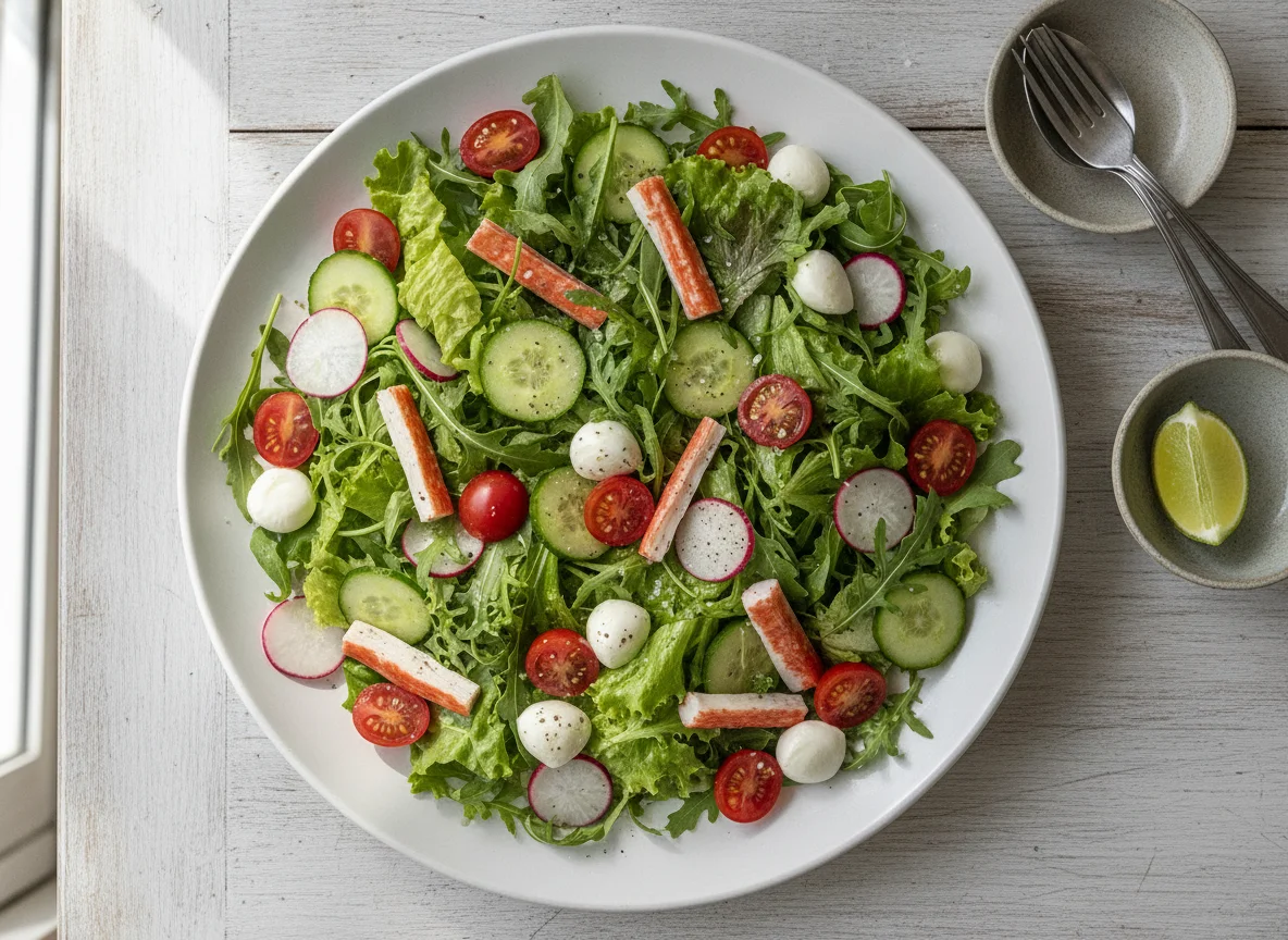 Salada Mista com Muçarela Nozinho e Kani photo