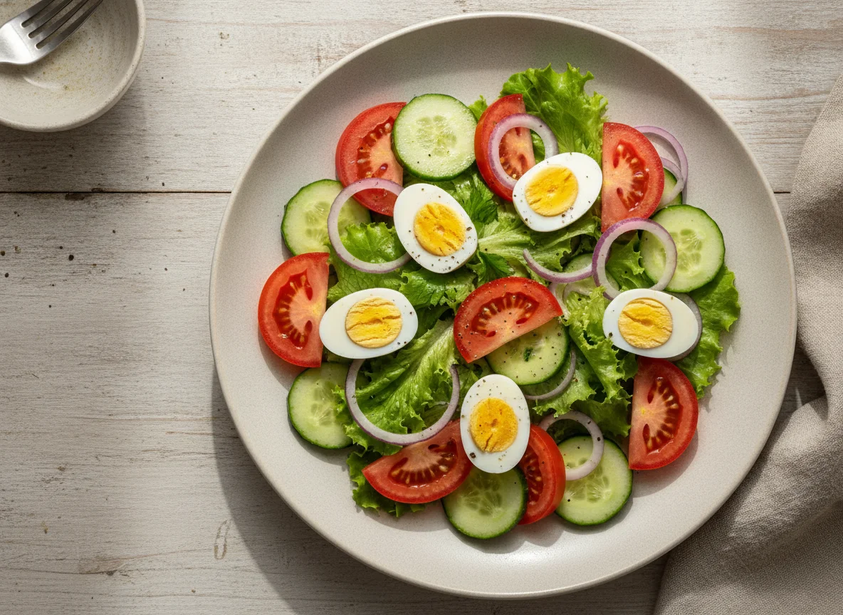 Salada Mista com Ovo de Codorna photo