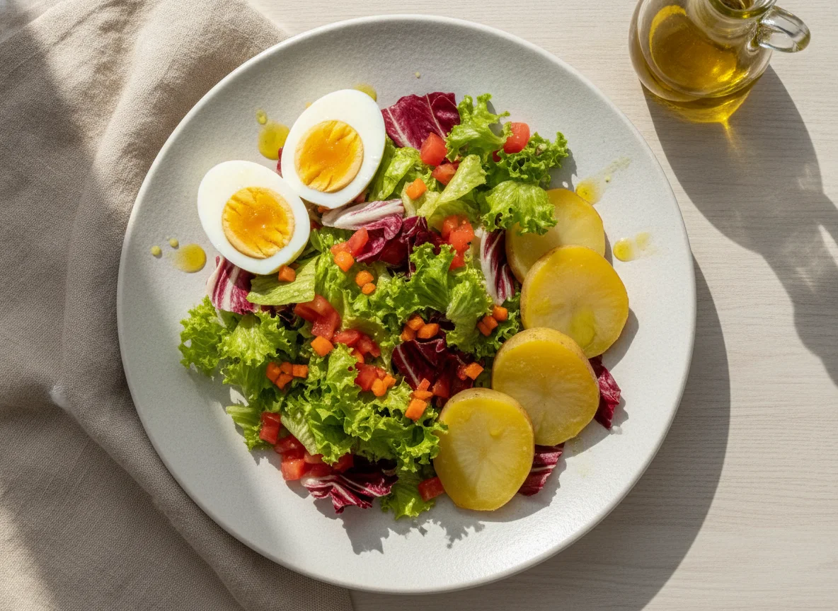 Salada Mista com Ovo e Batata photo