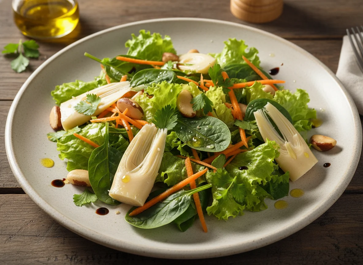 Salada mista com palmito photo