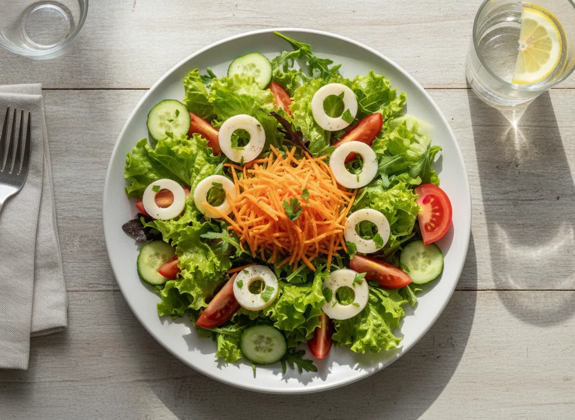 Salada mista com palmito e cenoura photo