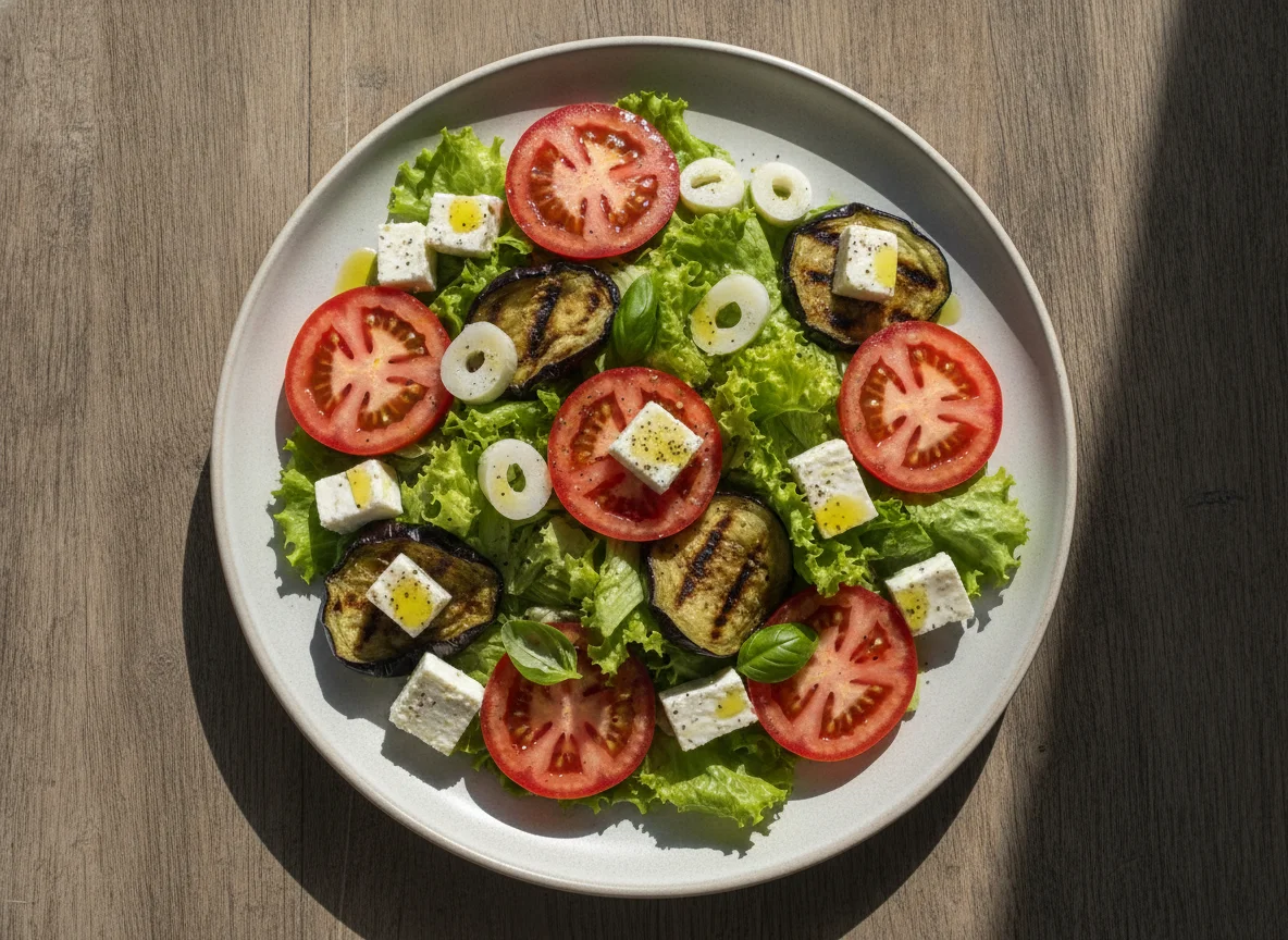 Salada Mista com Palmito e Queijo Branco photo