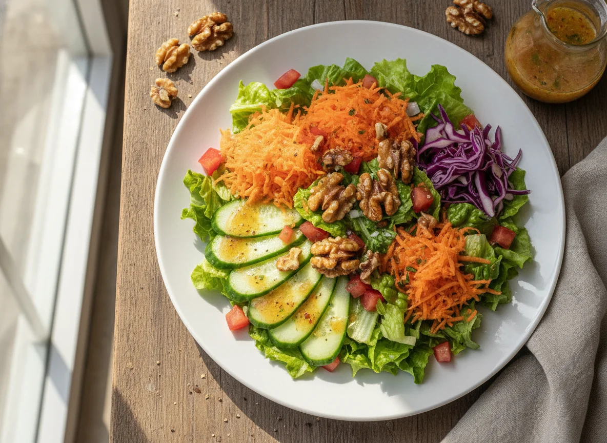 Salada Mista com Pepino e Cenoura photo