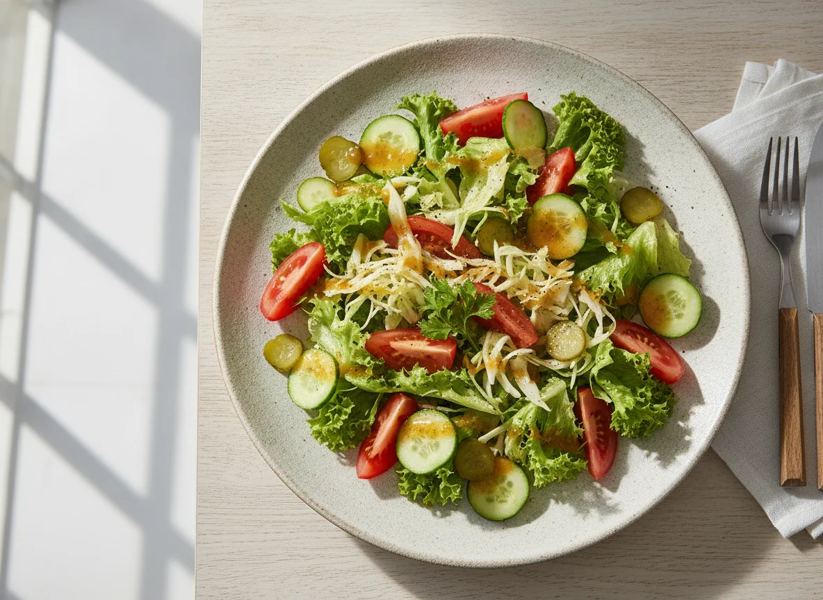 Salada Mista com Pepino e Tomate photo
