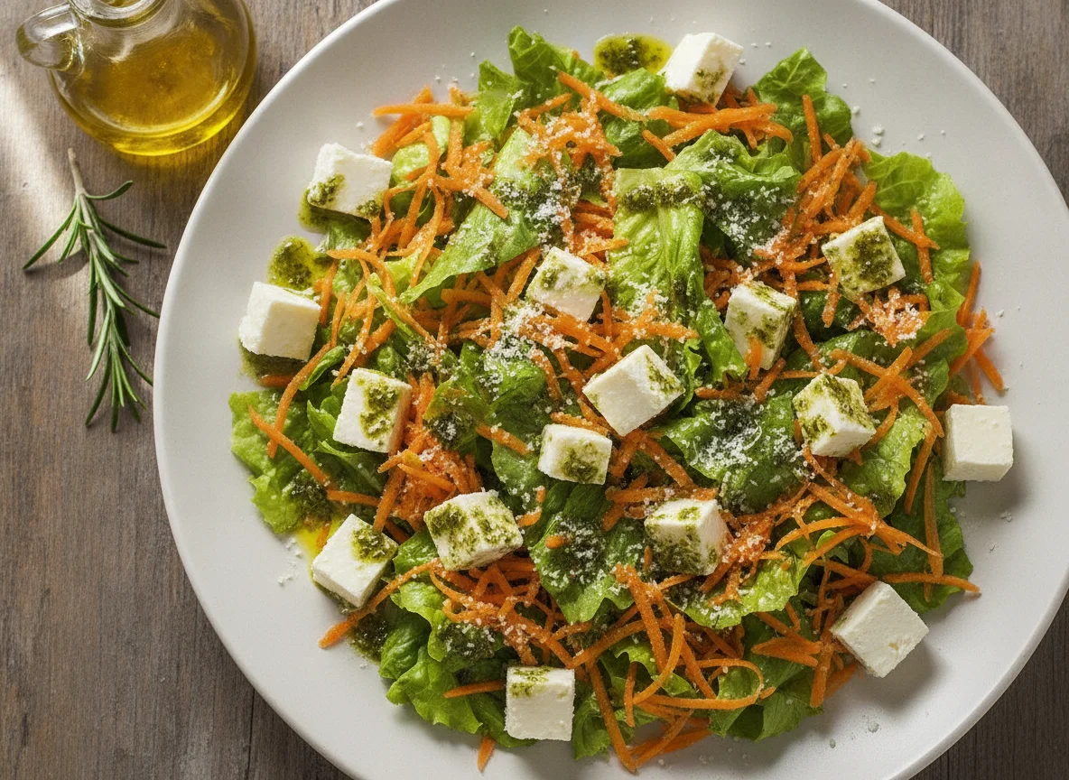 Salada Mista com Queijo e Cenoura photo