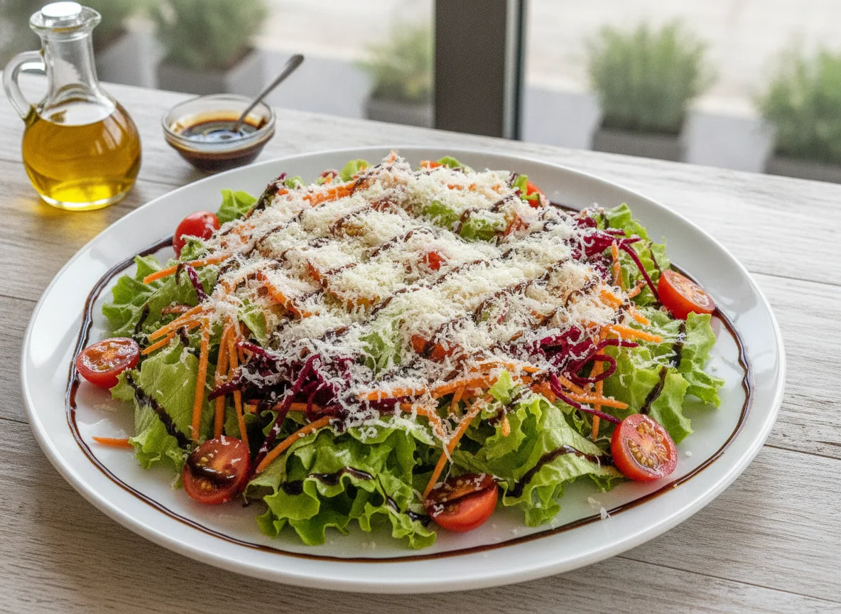 Salada Mista com Queijo e Molho Balsâmico photo