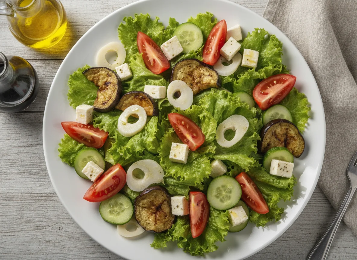 Salada Mista com Queijo e Palmito photo