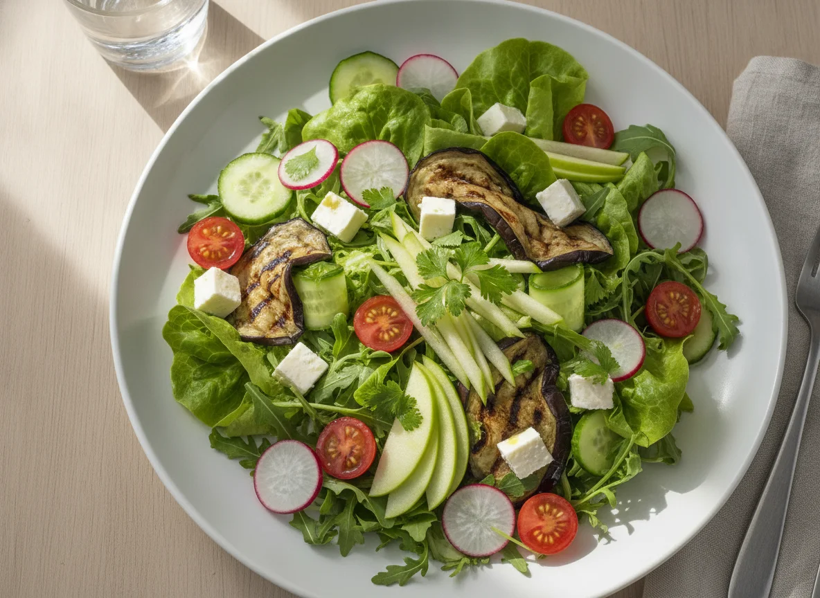 Salada Mista com Queijo e Vegetais photo