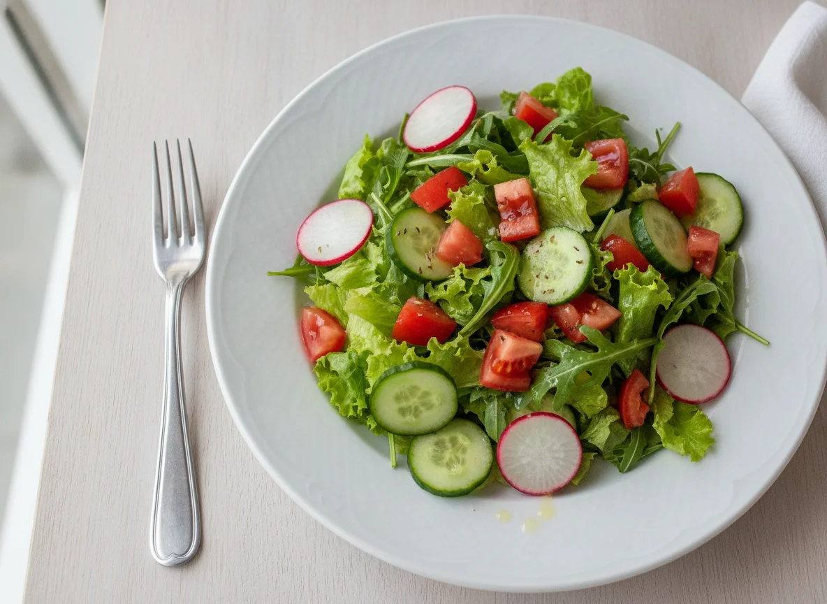 Salada Mista com Rabanete e Pepino photo