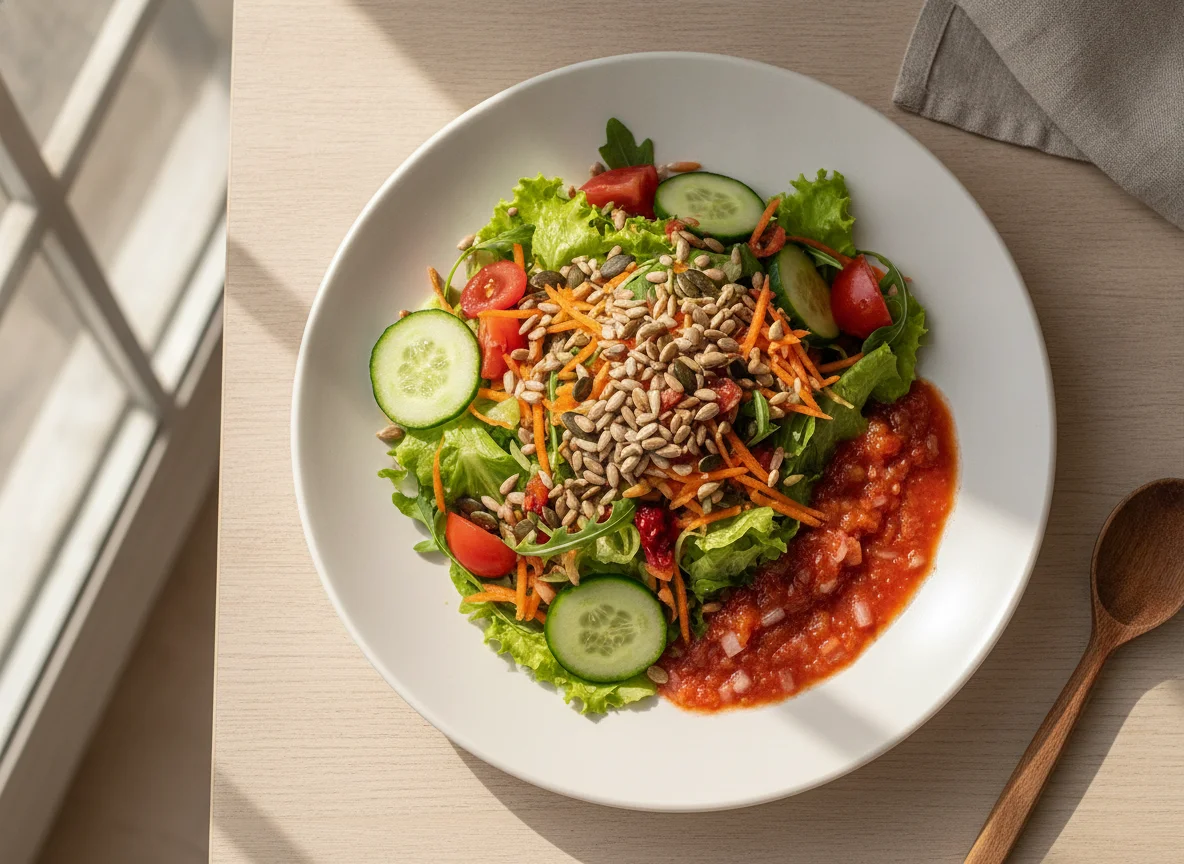 Salada Mista com Sementes e Molho photo