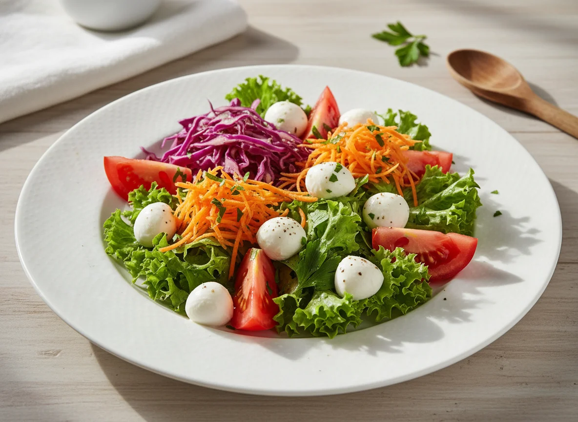 Salada Mista com Tomate e Queijo photo