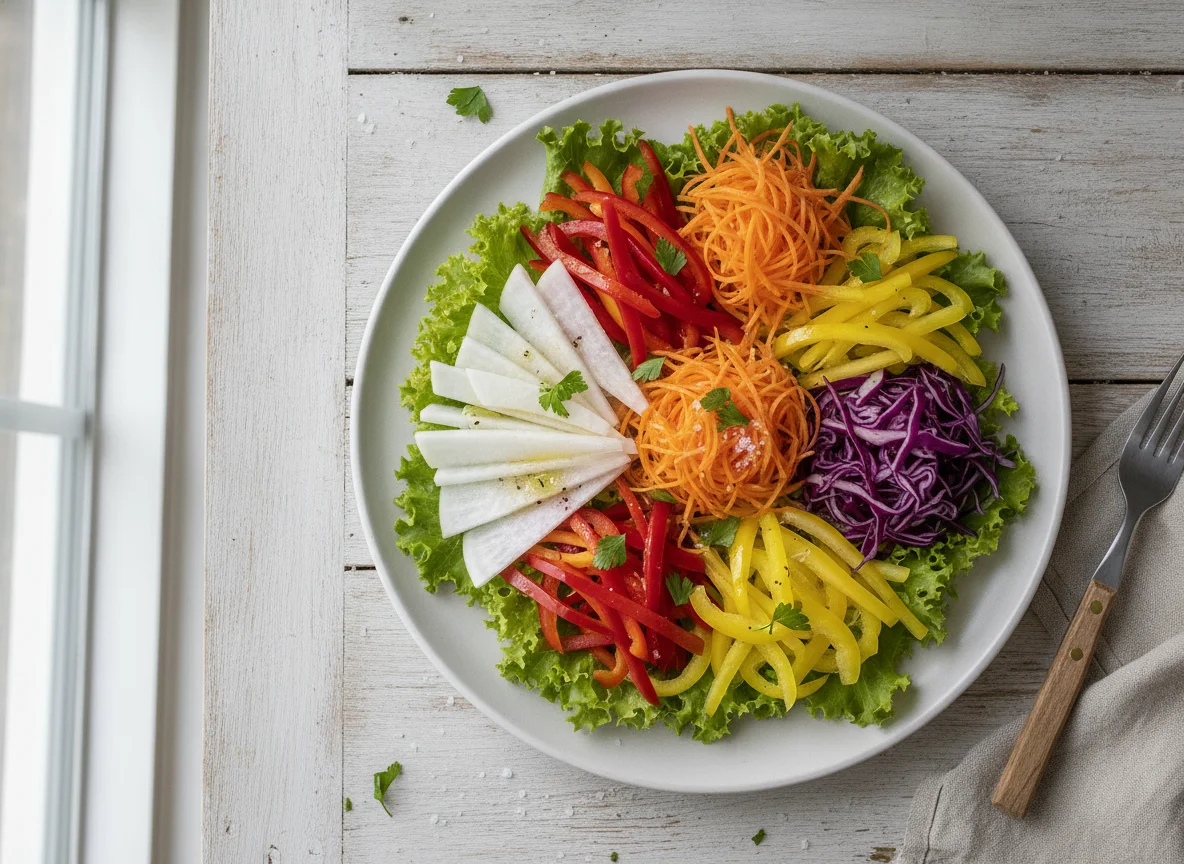 Salada mista fresca photo