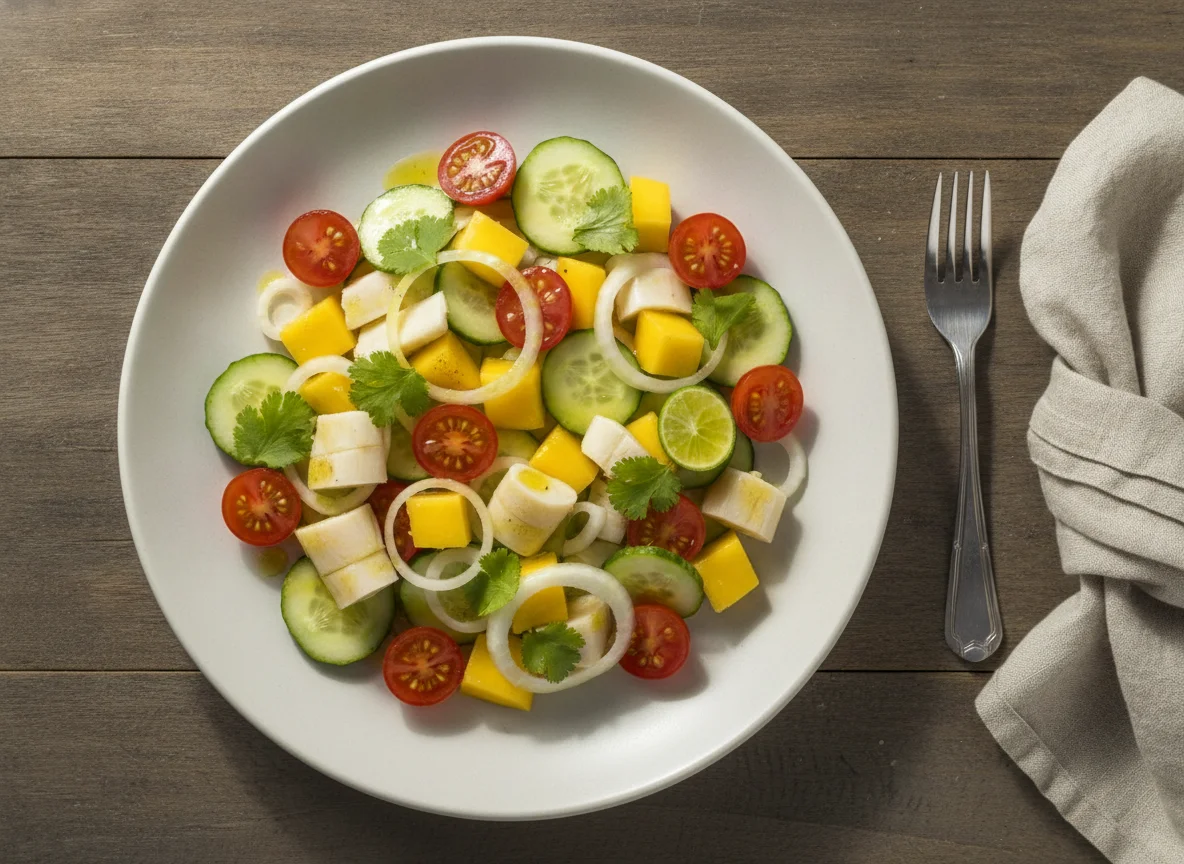 Salada Tropical com Palmito e Manga photo