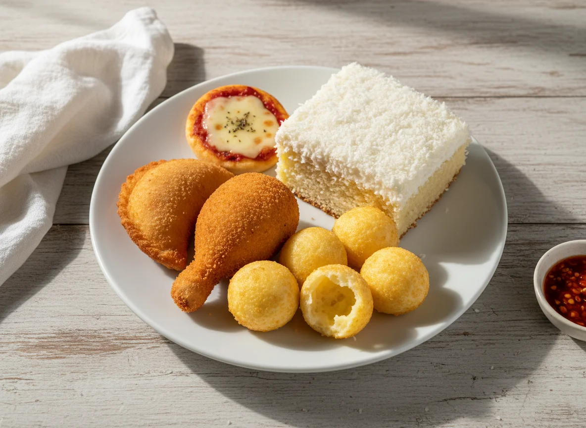 Salgadinhos e Bolo photo