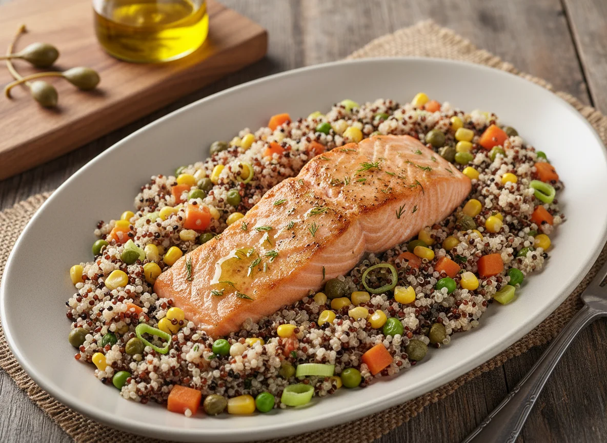 Salmão com Quinoa e Alcaparras photo
