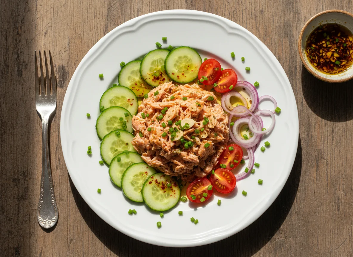 Salmão com vegetais photo