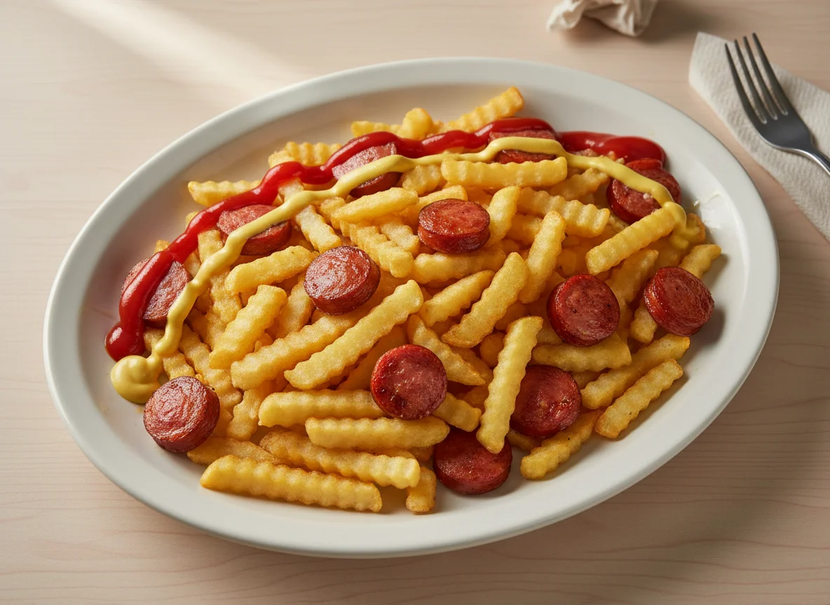 Salsicha com Batata Frita photo