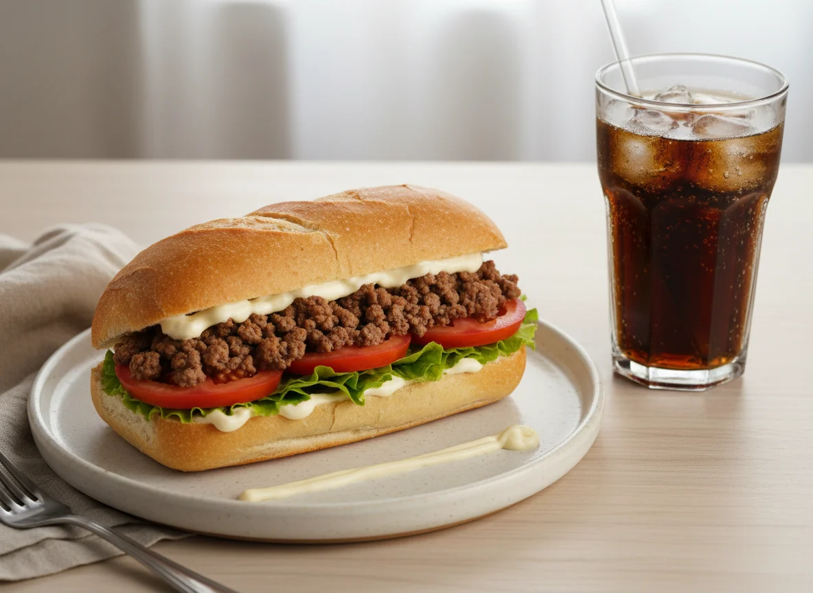 Sanduíche com refrigerante photo