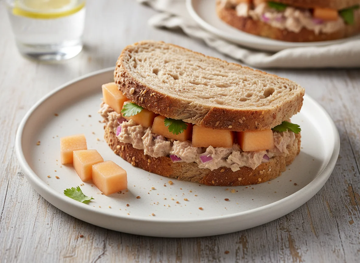 Sanduíche de atum com melão photo