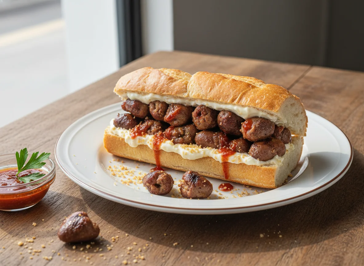 Sanduíche de coração de galinha photo