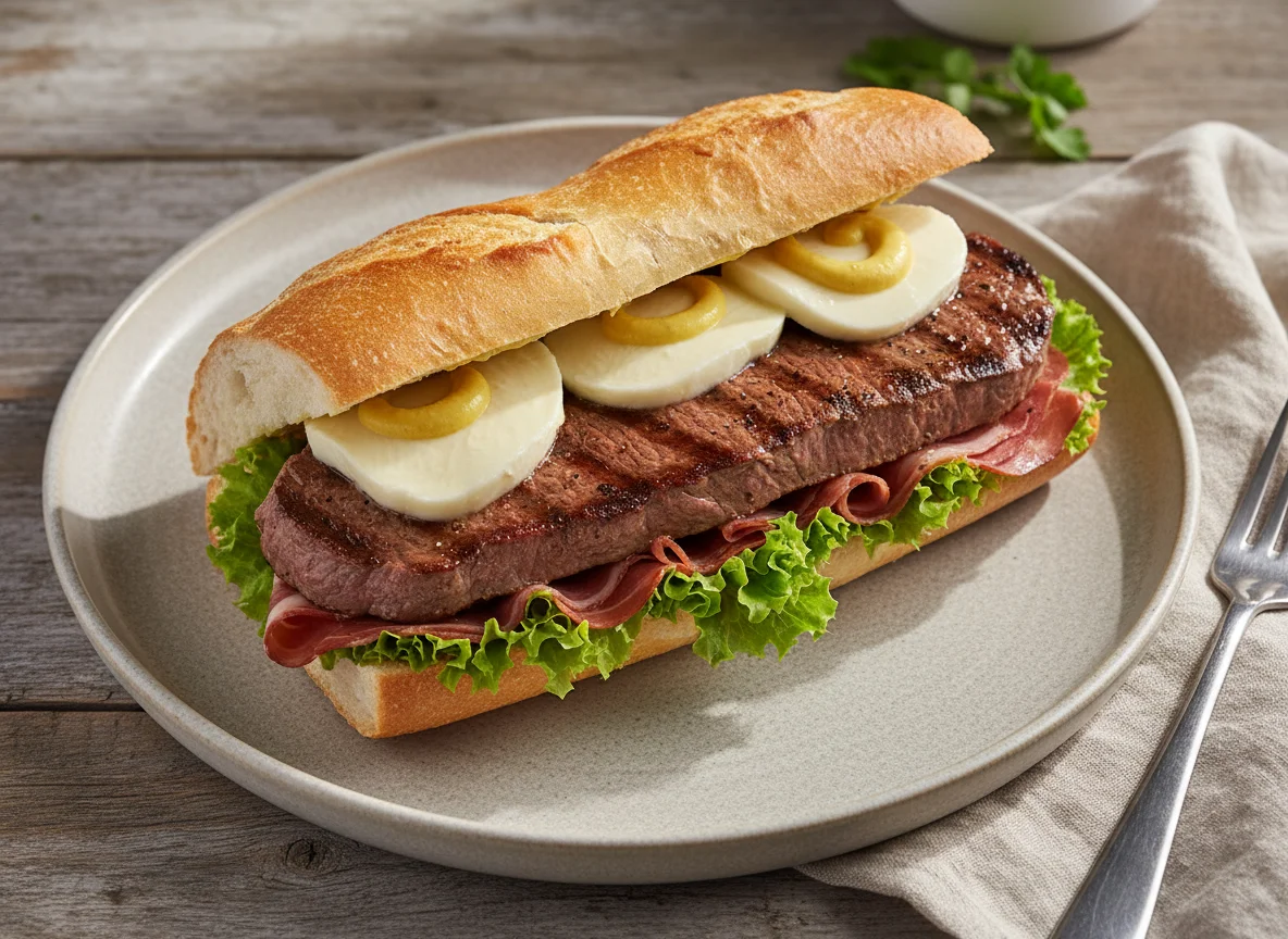 Sanduíche de Entrecot e Queijo photo