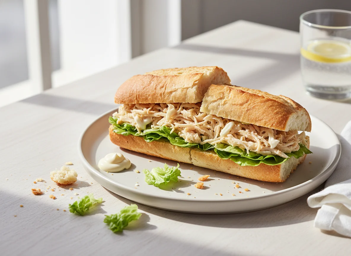 Sanduíche de frango com salada photo