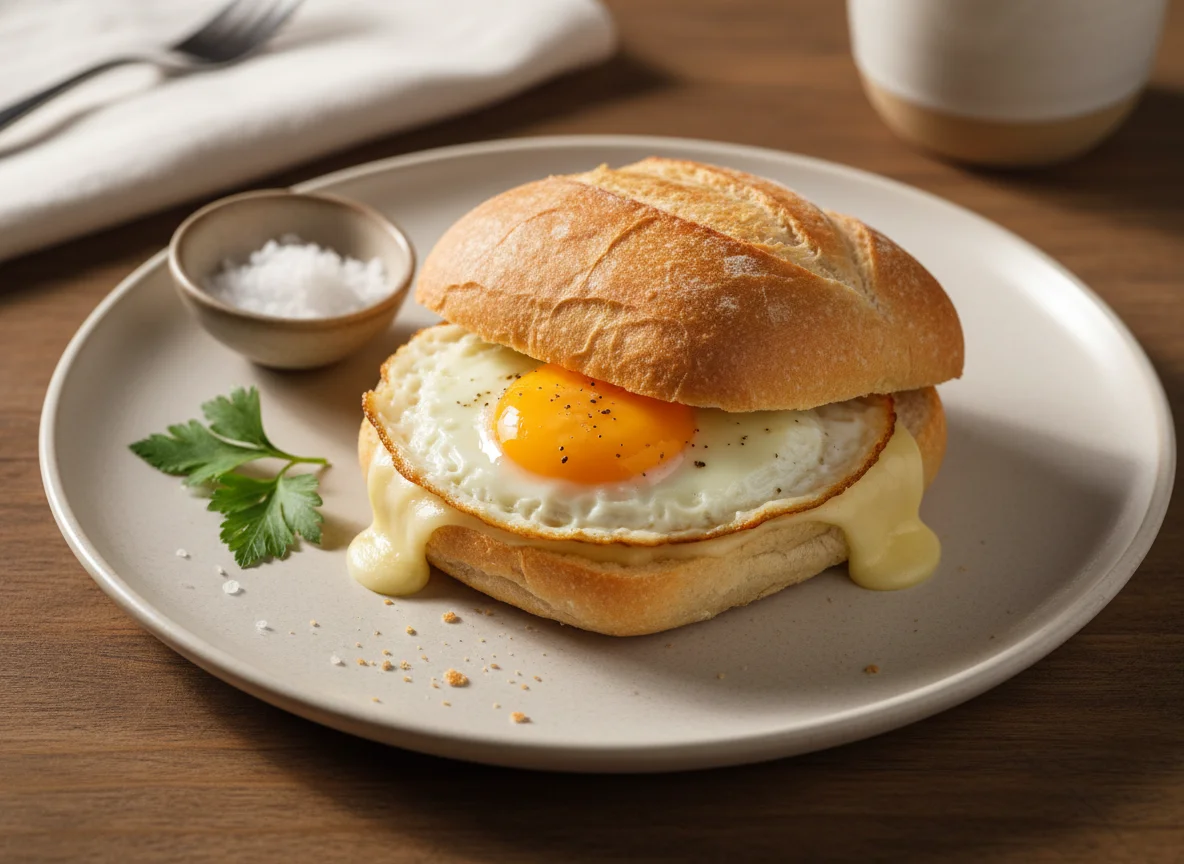 Sanduíche de ovo e queijo photo