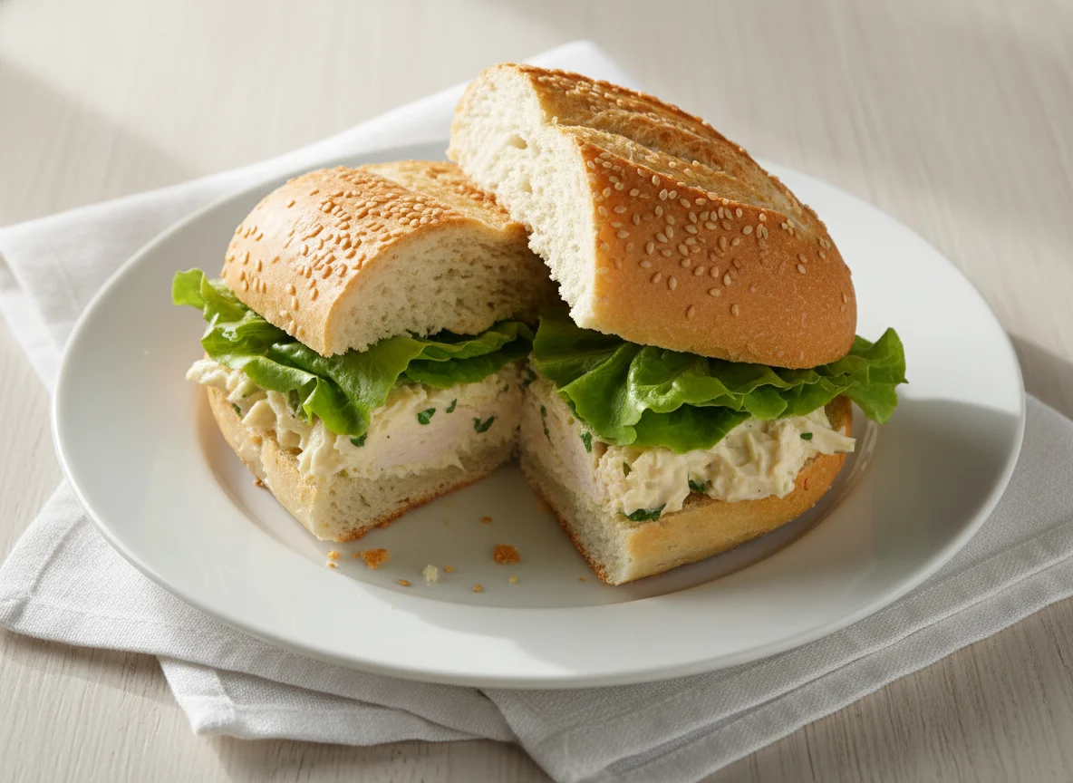 Sanduíche de pão francês com salada photo