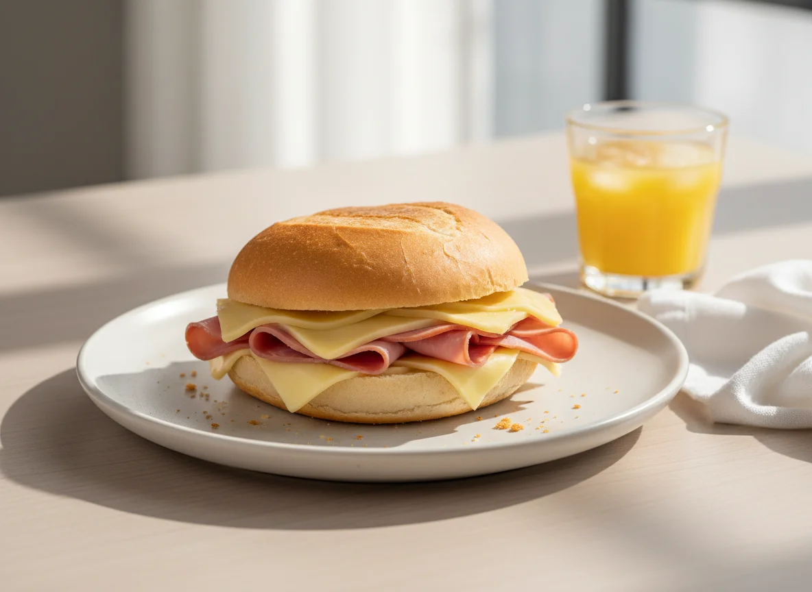 Sanduíche de presunto e queijo photo