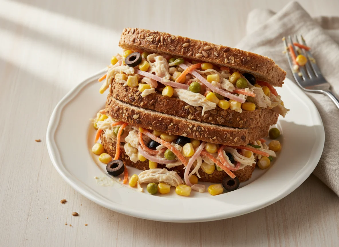 Sanduíche de salpicão photo