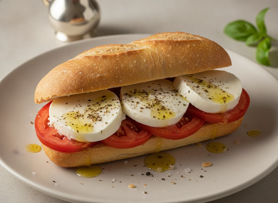 Sanduíche de Tomate e Muçarela de Búfala photo
