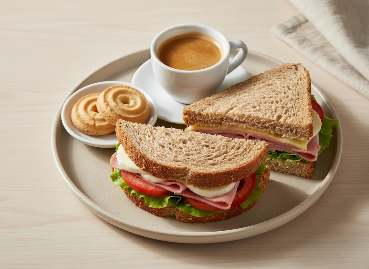 Sanduíche e Café Expresso photo