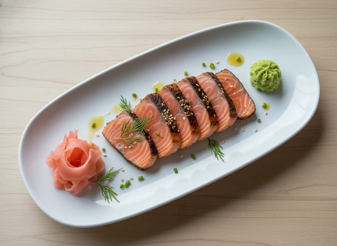 Sashimi de Salmão Selado photo