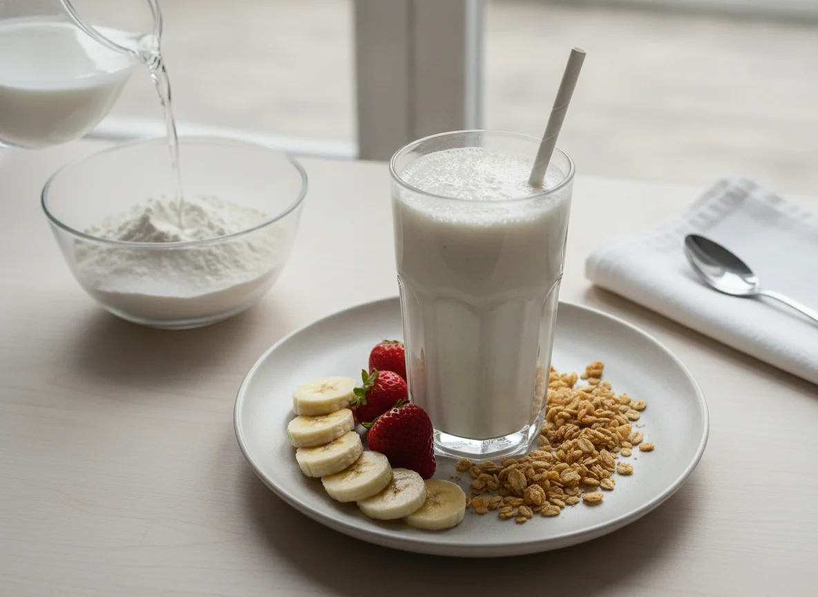 Shake de Whey Protein com Frutas e Cereais photo