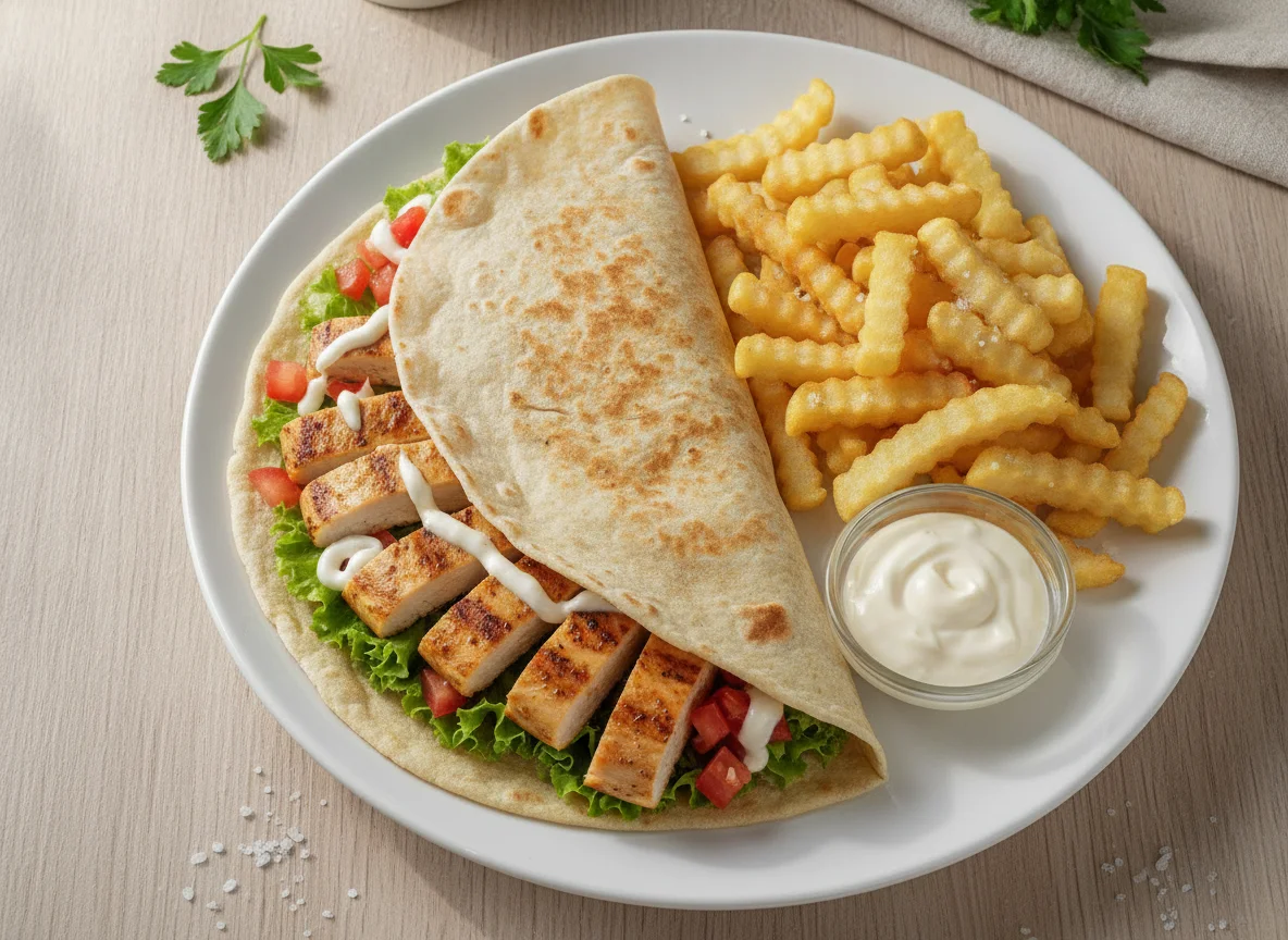 Shawarma de Frango no Pão Folha photo