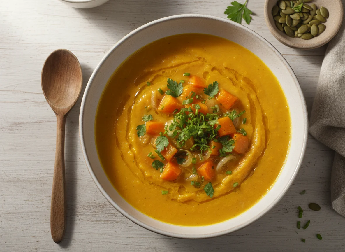 Sopa de Abóbora com Legumes photo