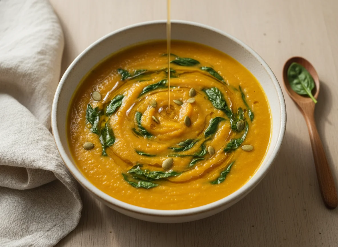 Sopa de Abóbora e Espinafres photo