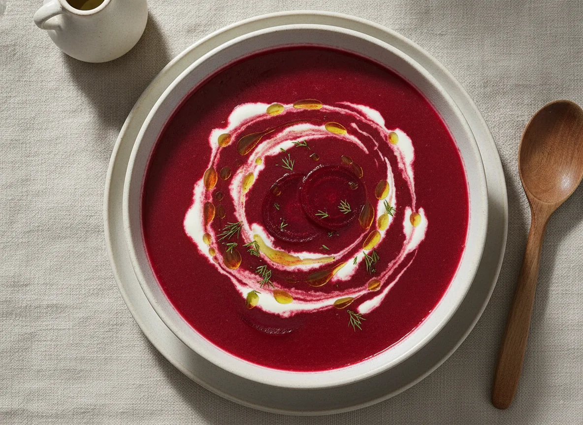 Sopa de Beterraba com Creme photo