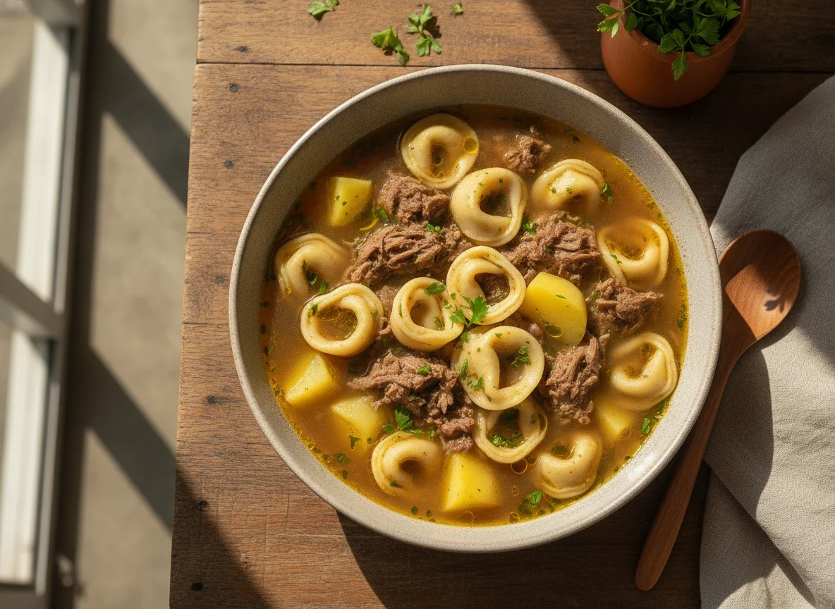 Sopa de Capeletti com Carne photo