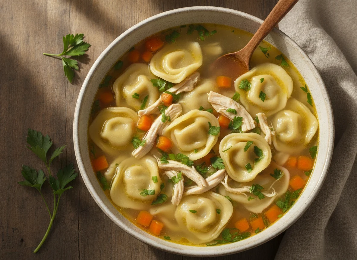 Sopa de Capeletti com Frango photo